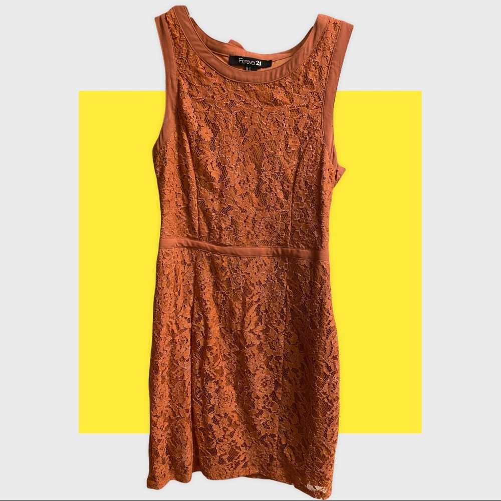 Forever 21 orange lace dress